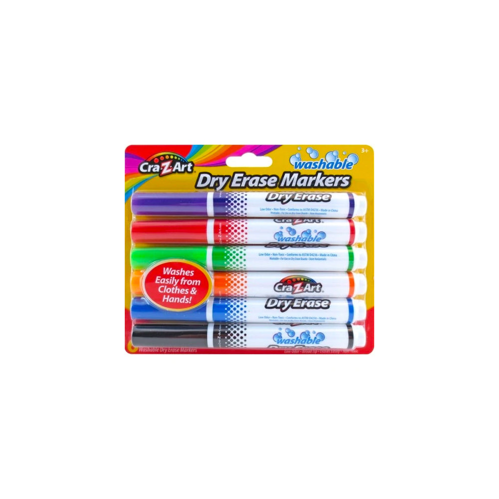 6ct kids Washeable Broadline Dry Erase markers