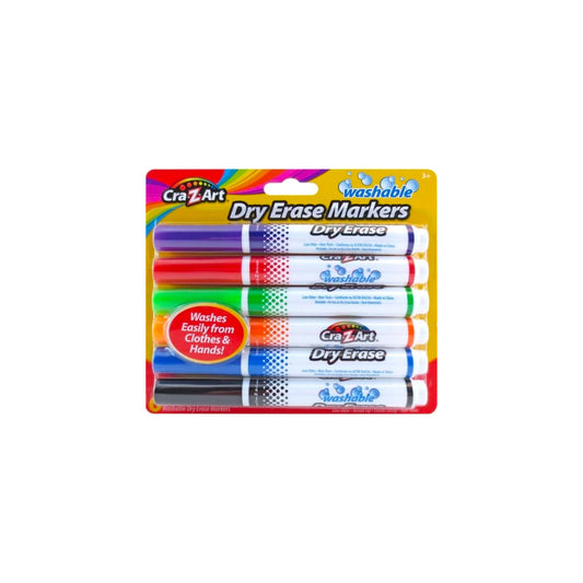 6ct kids Washeable Broadline Dry Erase markers